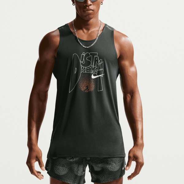Men's Running Tank Nike Stride Distant Dreams Tank  Black Spruce IO0525317