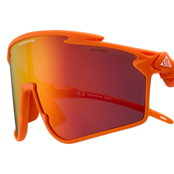 Nike ACG Vista Vert Sunglasses - Matte Safety Orange/Orange Mirror