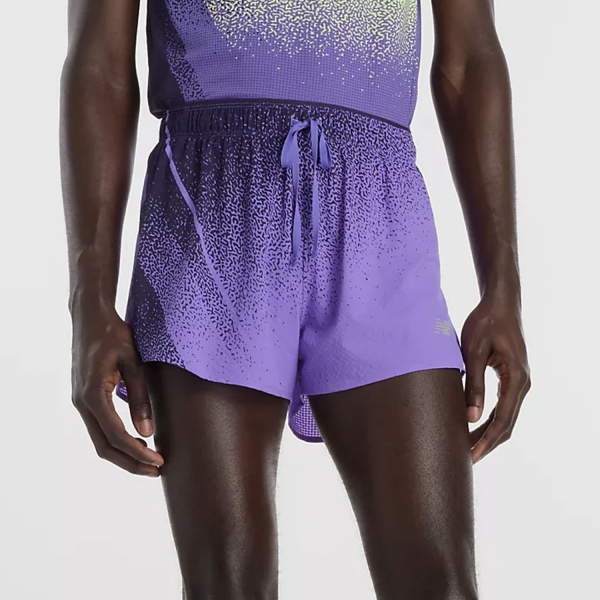 Men's Running Shorts New Balance RC Ultra Light Printed 3in Shorts  Electric Purple MB6140TLEPU