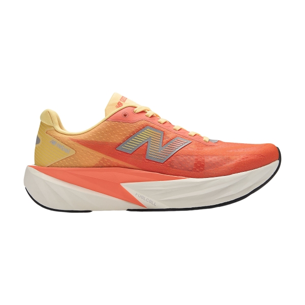 Men's Performance Running Shoes New Balance FuelCell Rebel v5  Tangerine Heat/Silver Metallic MFCX3L8