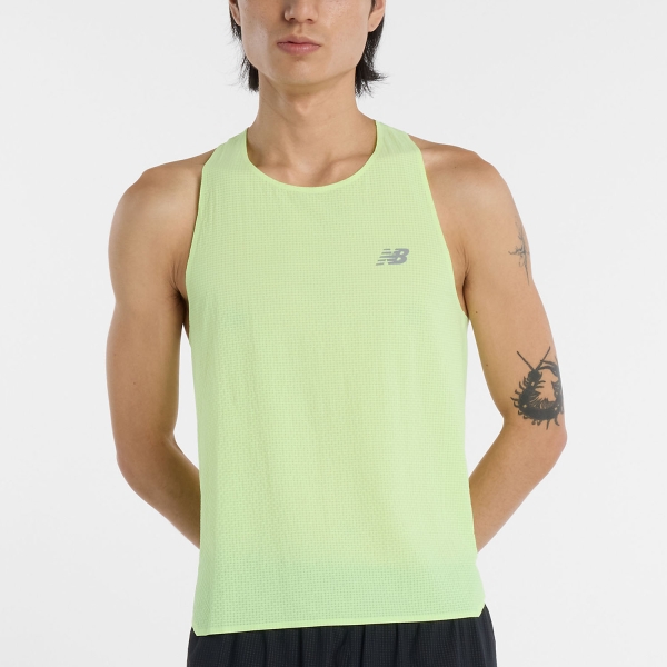 Men's Running Tank New Balance Race Day Ultra Tank  Afterglow MT51205AFG