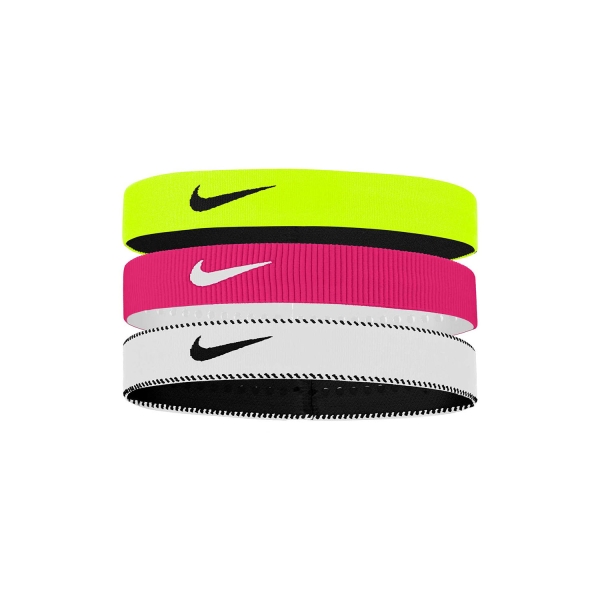 Fasce e Bandane Nike Flex Wide x 3 Mini Fasce  Volt/Vivid Pink/Black N.101.1932.737.OS