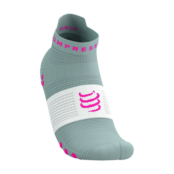 Socks Compressport Pro Racing V4.0 Logo Socks  Ether/Neon Pink XU00047B3118