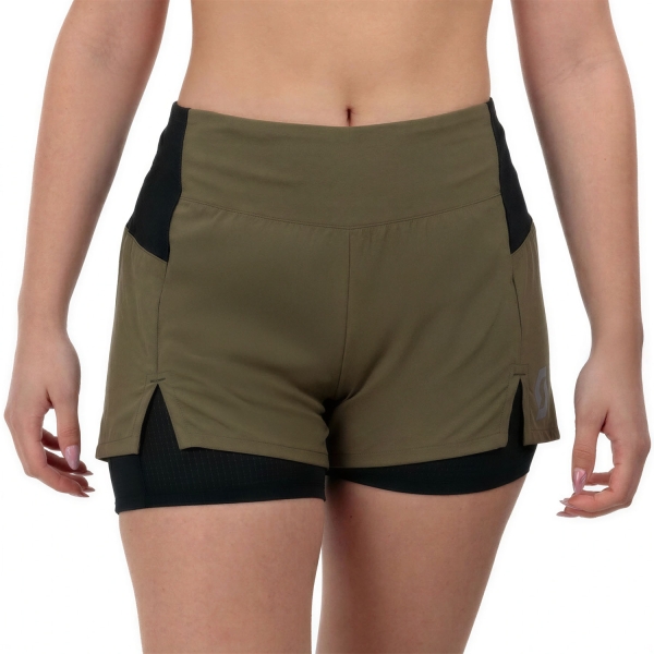 Women's Shorts Trail Running SCOTT Hybrid Endurance 3.5in Shorts  Wood Grey/Black 4143968258