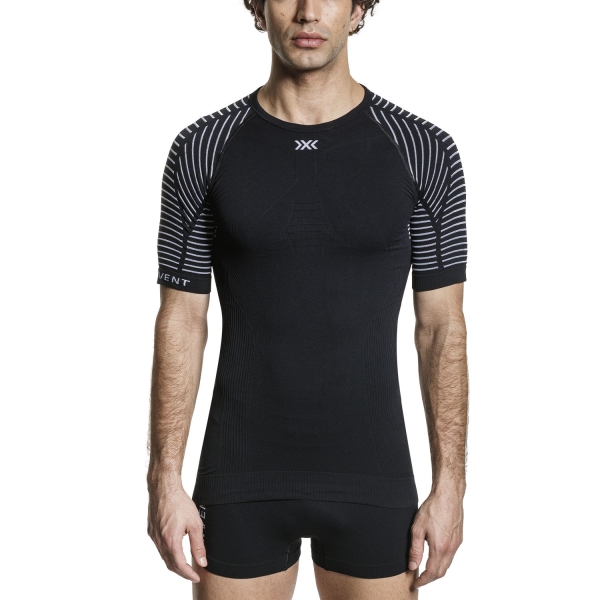 Men's T-Shirt and Tank Underwear XBionic Invent 4.0 LT TShirt  Opal Black/Arctic White INYT00S19MB002
