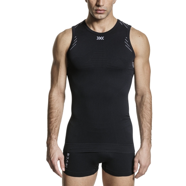 Men's T-Shirt and Tank Underwear XBionic Invent 4.0 LT Tank  Opal Black/Arctic White YT01S19MB002