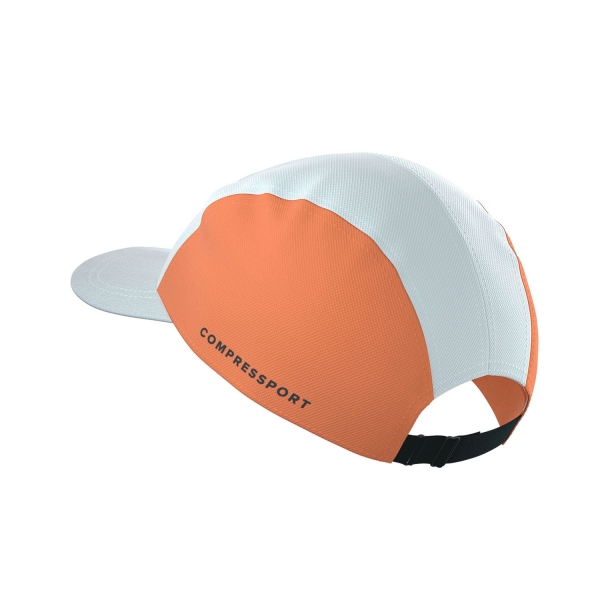 Compressport 5 Panel Cappello - Star White/Tigerlily
