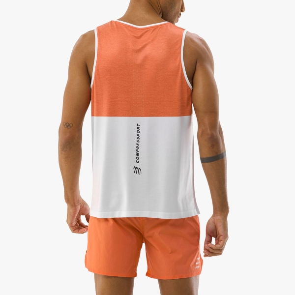Compressport Performance Tank - Tigerlily/Star White