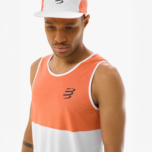 Compressport Performance Tank - Tigerlily/Star White