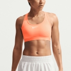 Nike Swoosh Sports Bra - Orange Pulse/White