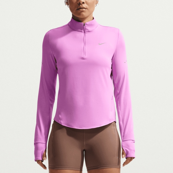 Women's Running Shirt Nike DriFIT Swift UV Shirt  Light Magenta/Reflective Silver HQ0499503