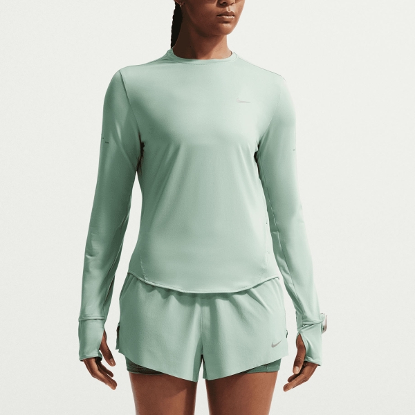 Women's Running Shirt Nike DriFIT Swift Shirt  Steam/Reflective Silver HQ0503006