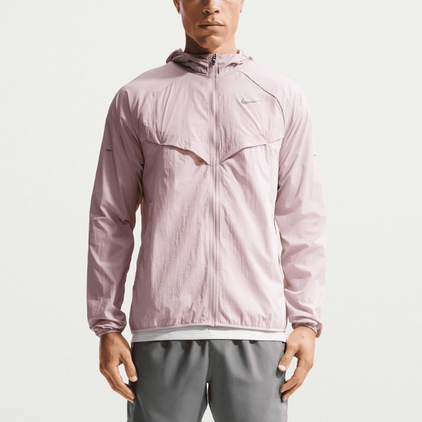 Men's Running Jacket Nike DriFIT UV Stride Jacket  Particle Rose/Silt Red/Reflective Silver HV4548627