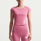 Nike Tempo Swoosh Dri-FIT T-Shirt - Peony/Photon Dust/Reflective Silver/White