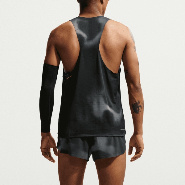 Nike Dri-FIT ADV AeroSwift Energy Tank - Black/Dark Smoke Grey/Bright Crimson