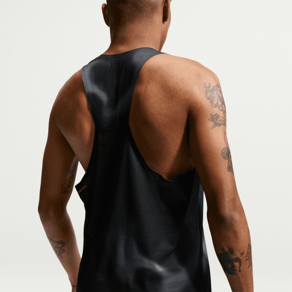 Nike Dri-FIT ADV AeroSwift Energy Tank - Black/Dark Smoke Grey/Bright Crimson