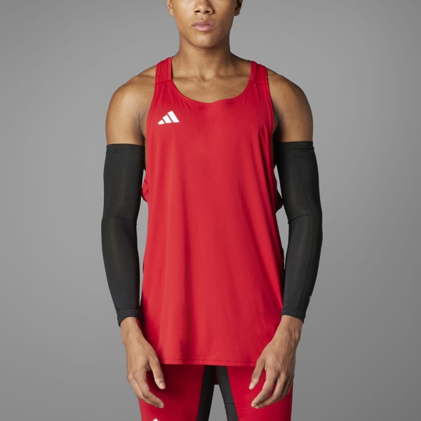 Men's Running Tank adidas ADIZERO Logo Tank  Team Power Red IX2854