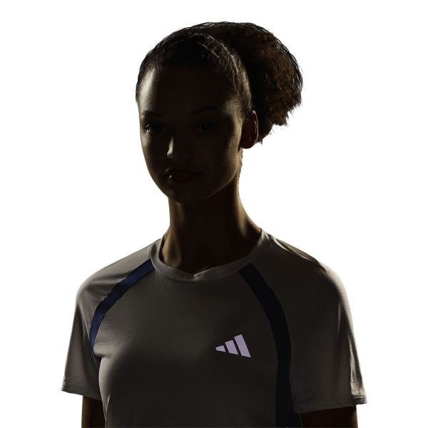 adidas ADIZERO Archive T-Shirt - White/Dual Indigo
