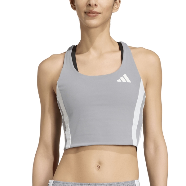 Women's Running Tank adidas ADIZERO Archive Top  Grey Three/Grey One KH2316