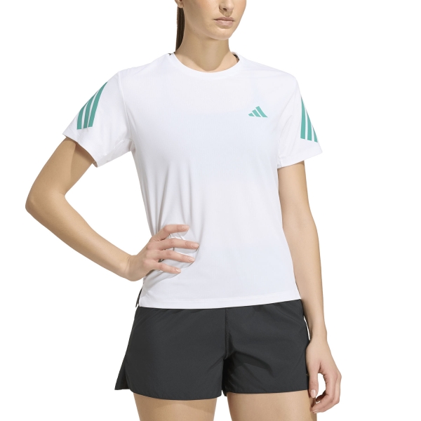 Women's Running T-Shirts adidas adi365 CLIMACOOL TShirt  White/Black/Equipment Green KR2961