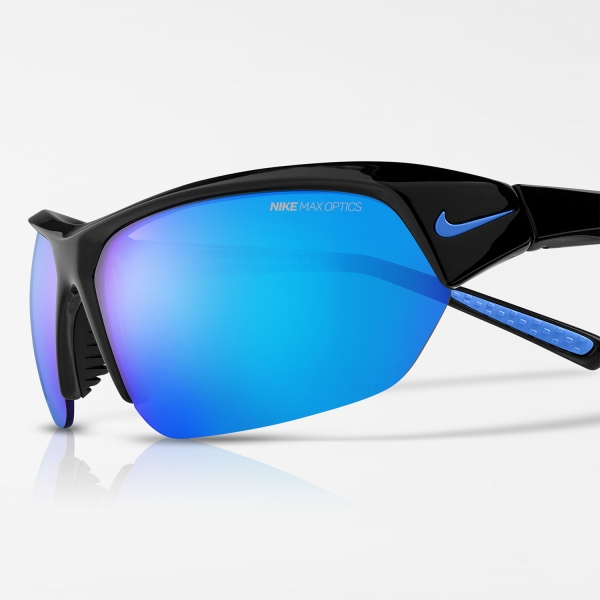 Nike Skylon Ace Pro Sunglasses - Black/Blue Mirror