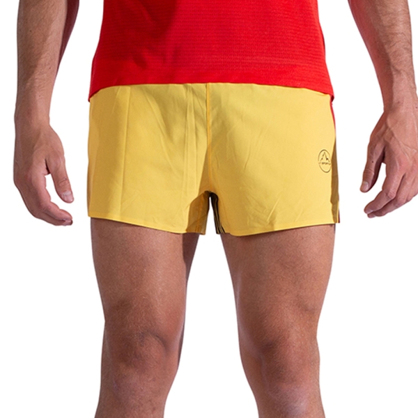 Men's Trail Running Shorts La Sportiva Flow 3in Shorts  Black/Yellow ZARS036K00Y00