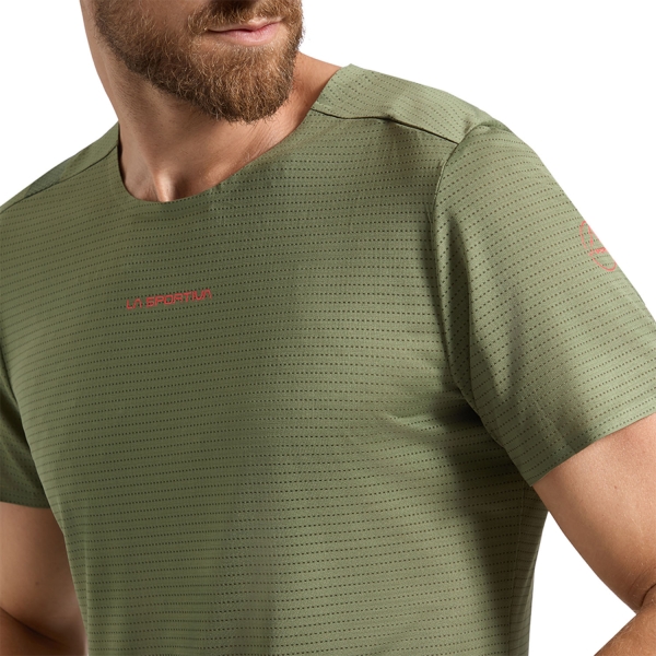 La Sportiva Pure T-Shirt - Cypress/Mountain Red