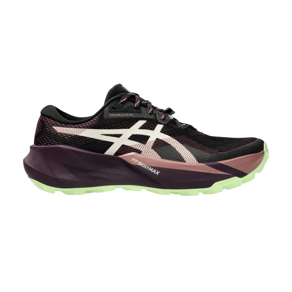 Women's Trail Running Shoes ASICS Trabuco 14  Black/Dark Aubergine 1012B938002