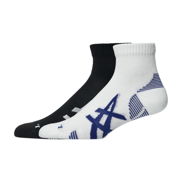 ASICS AEG Quarter x 2 Socks - Performance Black/Brilliant White