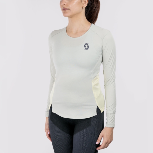 Women's Running Shirt SCOTT Endurance Tech Logo Shirt  Spray Grey/Pastel Yellow 4213558248