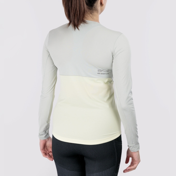 SCOTT Endurance Tech Logo Camisa - Spray Grey/Pastel Yellow