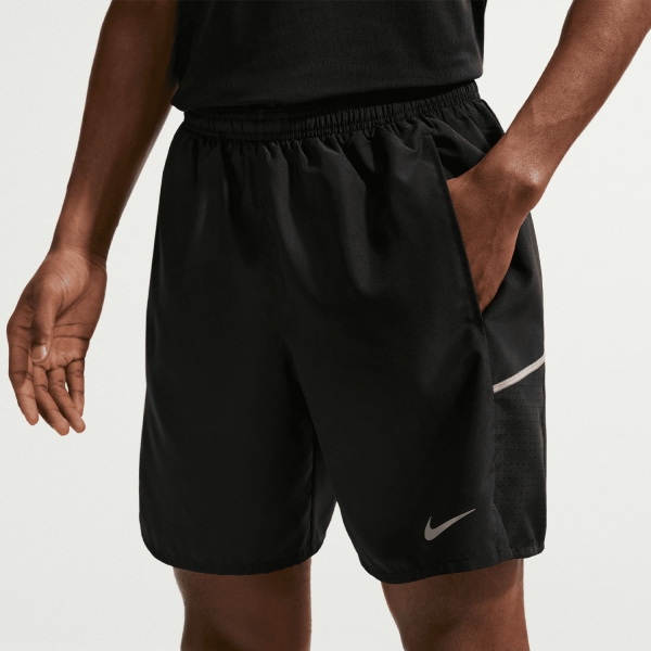Men's Running Shorts Nike Miler 2 in 1 7in Shorts  Black/Reflective Silver IF2054010
