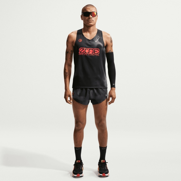 Nike AeroSwift Energy 2in Shorts - Black/Dark Smoke Grey/Bright Crimson