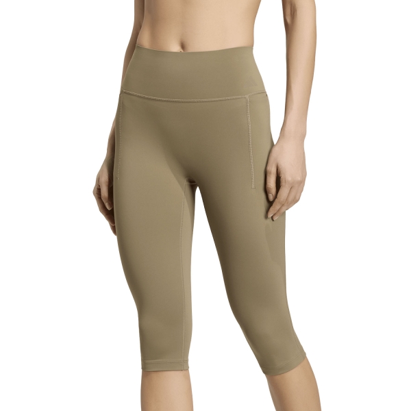 Women's Fitness & Training Pants and Tights adidas Optime Contour Capri Tights  Khaki Six KV7456