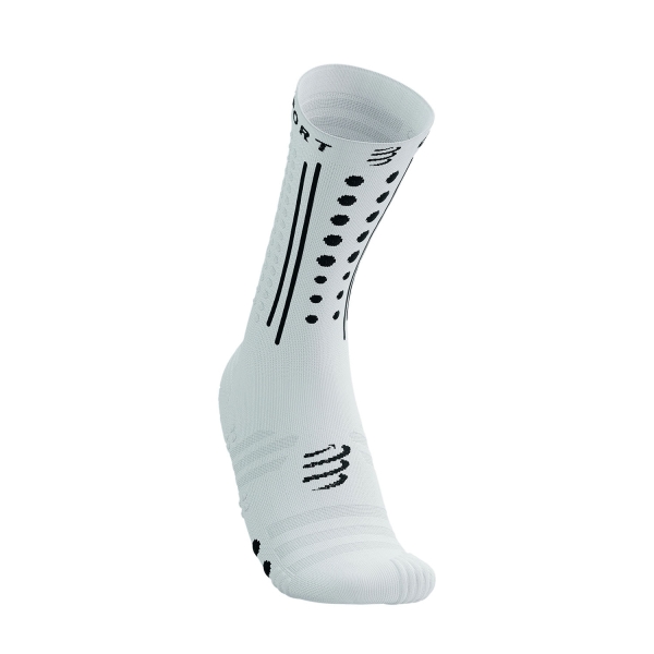 Socks Compressport Aero 2.0 Socks  White/Black SMCU7350002