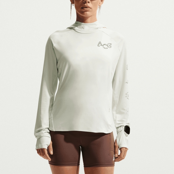 Women's Long Sleeve Shirts Trail Running Nike ACG Solar Chase Shirt  Sea Glass/Summit White IF1441020