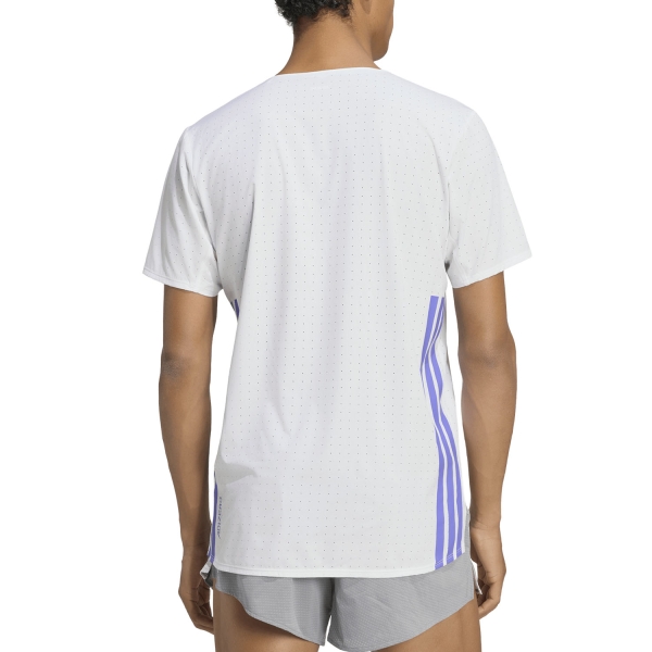adidas ADIZERO Pro T-Shirt - White/Solar Purple