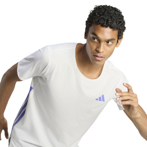 adidas ADIZERO Pro T-Shirt - White/Solar Purple