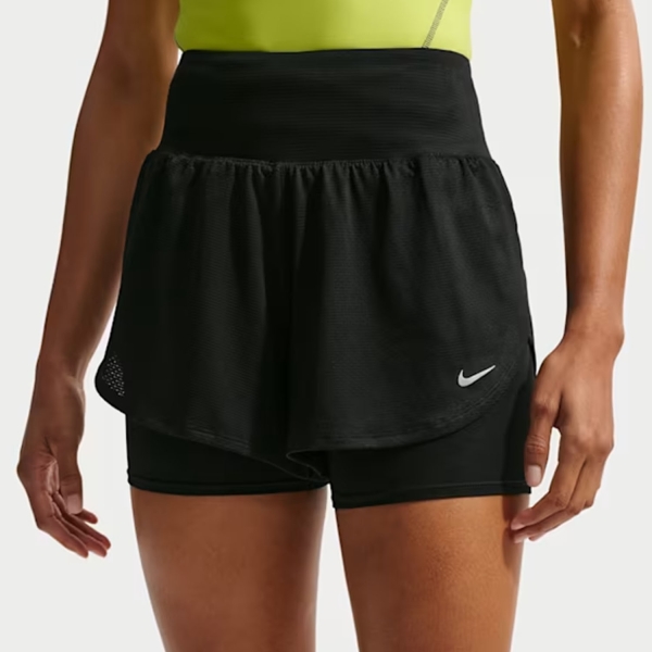 Women's Running Shorts Nike Flow 2 in 1 2.5in Shorts  Black/Reflective Silver IF7518010