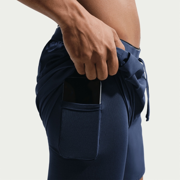Nike Stride 2 in 1 7in Shorts - Midnight Navy/Reflective Silver