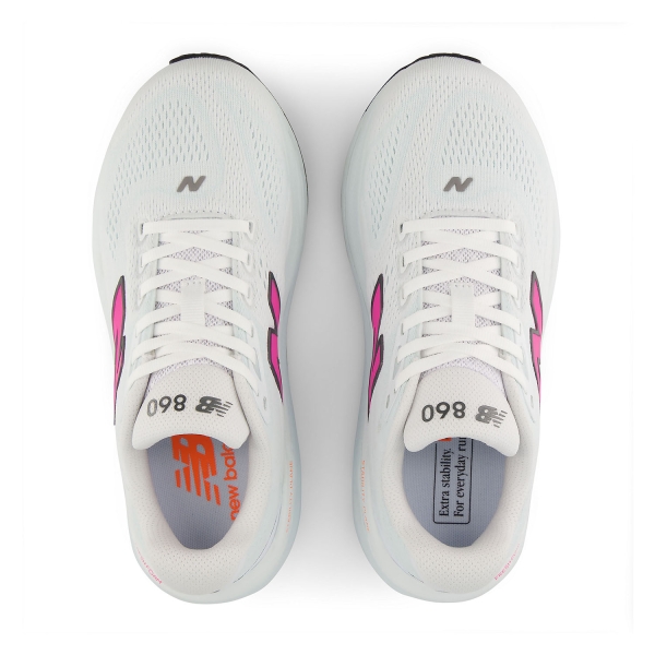 New Balance Fresh Foam X 860 v15 - White/Pink Heat/Glint Blue
