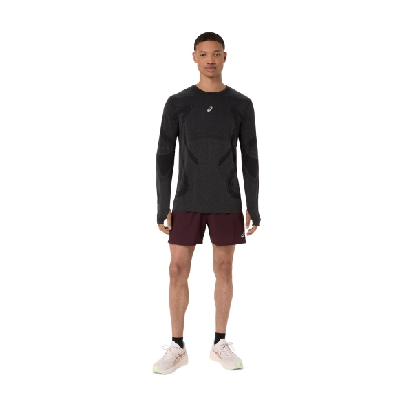 ASICS Road Logo 5in Shorts - Dark Currant