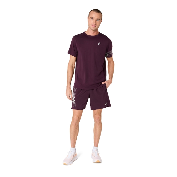 ASICS Icon 7in Shorts - Dark Aubergine