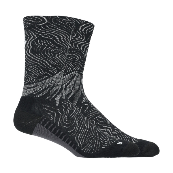 Socks ASICS Fujitrail Graphic Crew Socks  Black/Cloud Grey 3013B327001