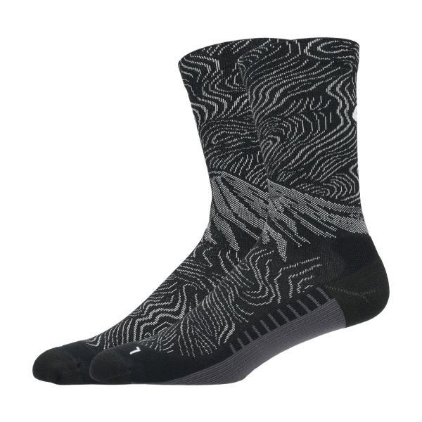 ASICS Fujitrail Graphic Crew Socks - Black/Cloud Grey