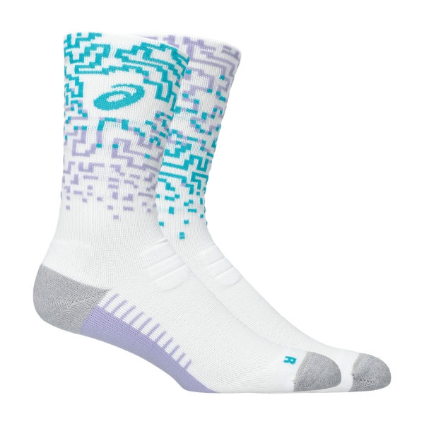 Socks ASICS Performance Run Crew Socks  White/Energy Aqua/Fresh Air 3013B285102