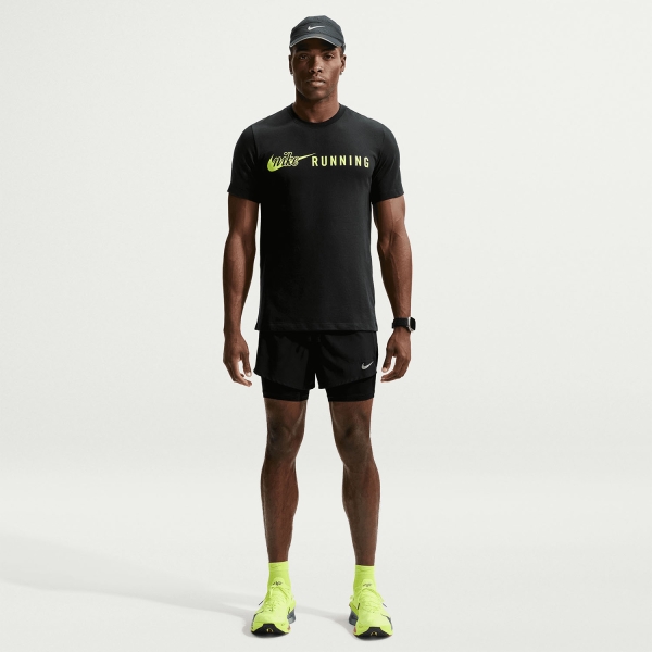 Nike Dri-FIT DNA 2 T-Shirt - Black/Volt