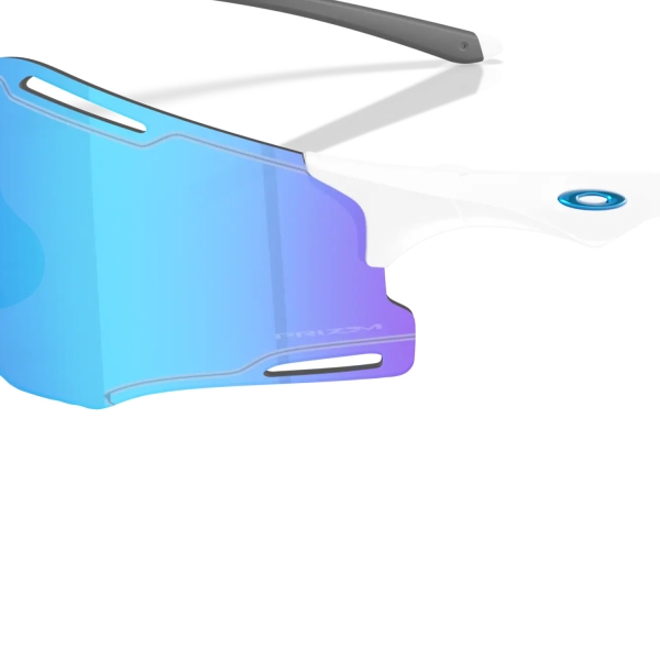 Oakley Cybr Zero Gafas de Sol - Polished White/Prizm Sapphire