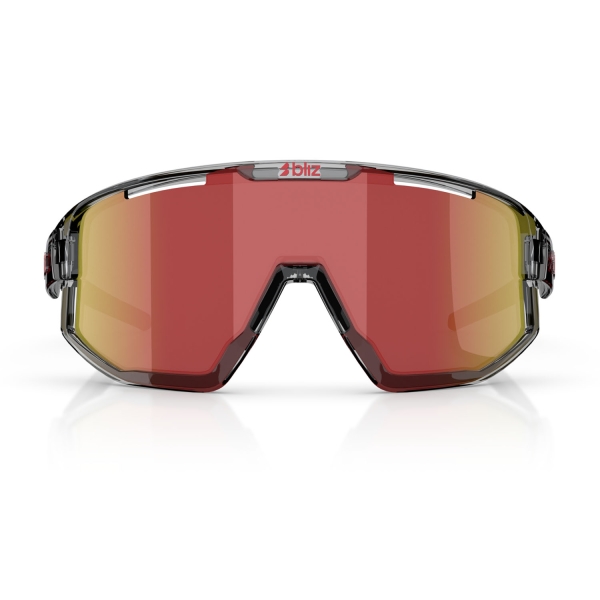 Bliz Fusion Sunglasses - Transparent Dark Grey/Red