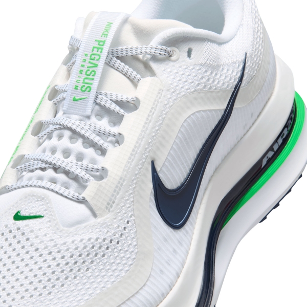 Nike Pegasus Premium - White/Green Spark/Midnight Navy